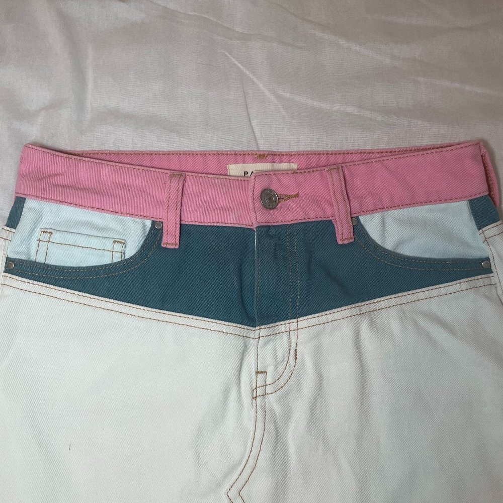 Pacsun Color Block Denim Skirt - image 2